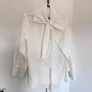 Elegant White Blouse with Bow